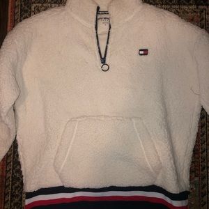 Tommy Hilfiger white Sherpa jacket